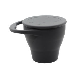 Chews Domi | Silicone Snack Cup in Charcoal