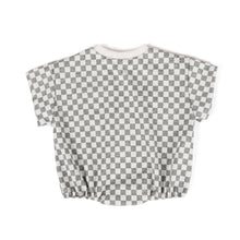Load image into Gallery viewer, Checkered Oversized T-Shirt Romper

