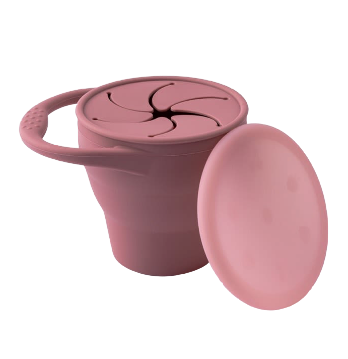 Chews Domi | Silicone Snack Cup in Dusty Rose